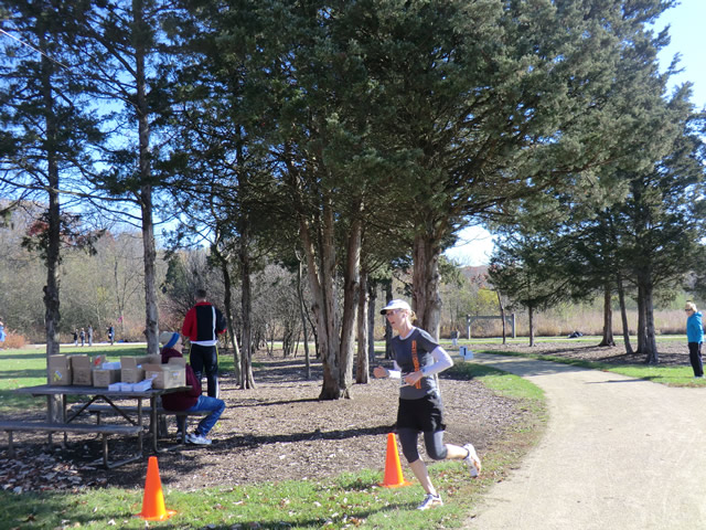 Saturday October 20, 2012 : Finish of the DPR Trail Half-Marathon
