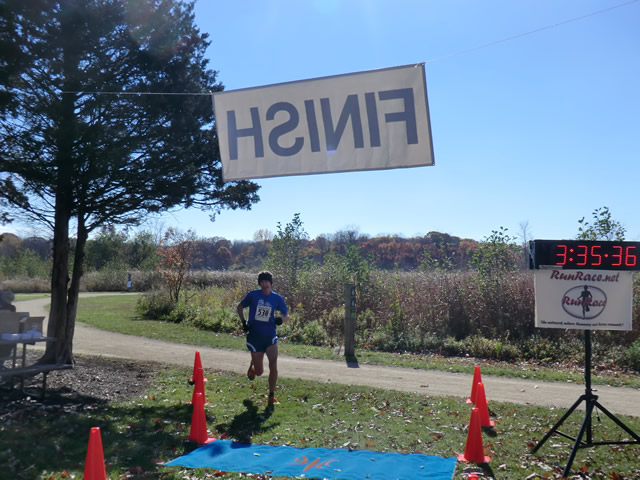 Saturday October 20, 2012 : Finish of the DPR Trail Half-Marathon