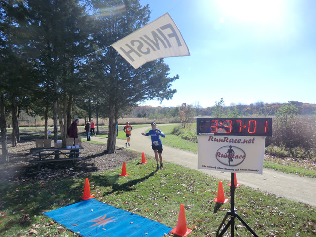 Saturday October 20, 2012 : Finish of the DPR Trail Half-Marathon