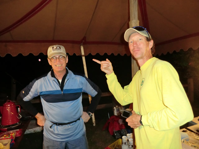 Saturday June 1st - Hwy 12 Aid Station: Capn' John and Co-RD Jason 