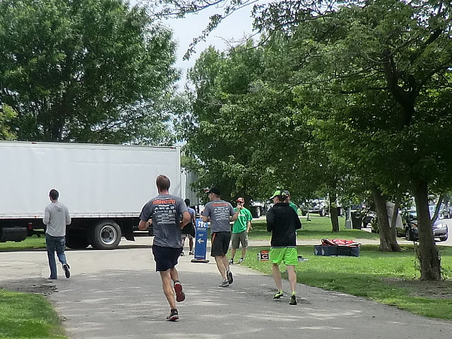Saturday June 8th : Griffin Nearing the Finish Line at Montrose Beach
