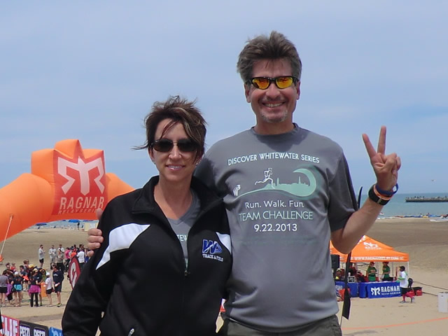 Saturday June 8th : Finish Line at Montrose Beach - Jennifer & Bill