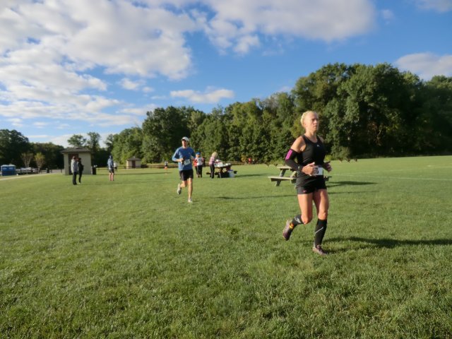 Back at 'the Dark Side' Runners Finish Lap 1 of their 2-Lap Trail Half Marathon