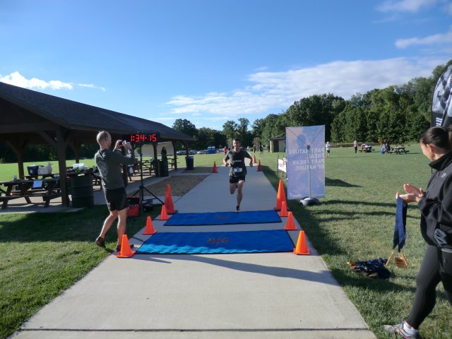 Crazy Legs Half Marathon Champion, Brent Ksenak Leads all Runners to the Finish Line!