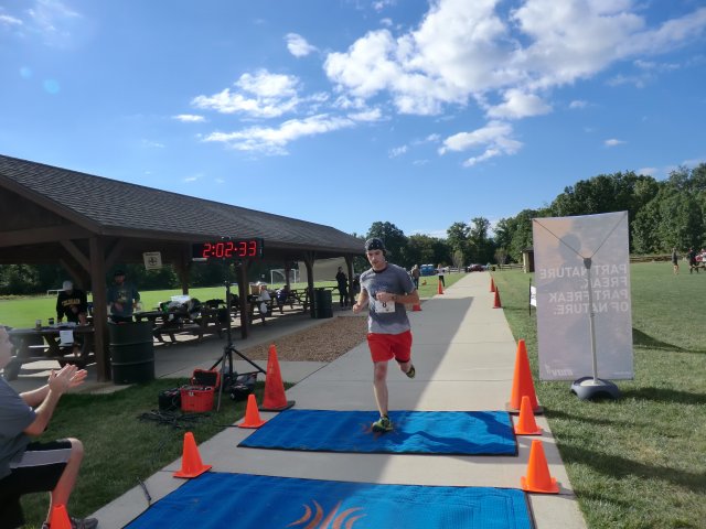 Action from the Finish Line of Crazy Legs Half Marathon