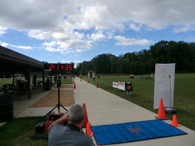 Crazy Legs Half Marathon Female Runner-Up, Sarah Garman Arrives at the Finish Line!