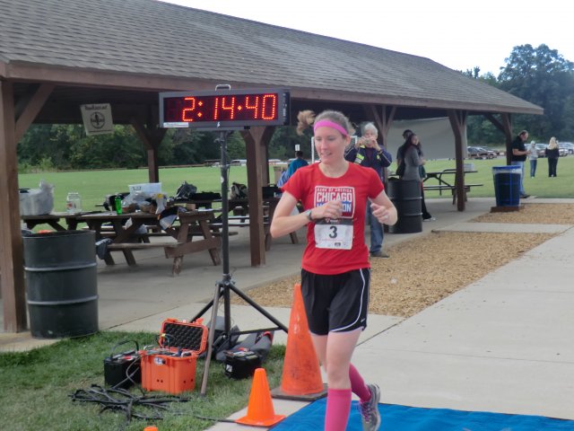 Action from the Finish Line of Crazy Legs Half Marathon