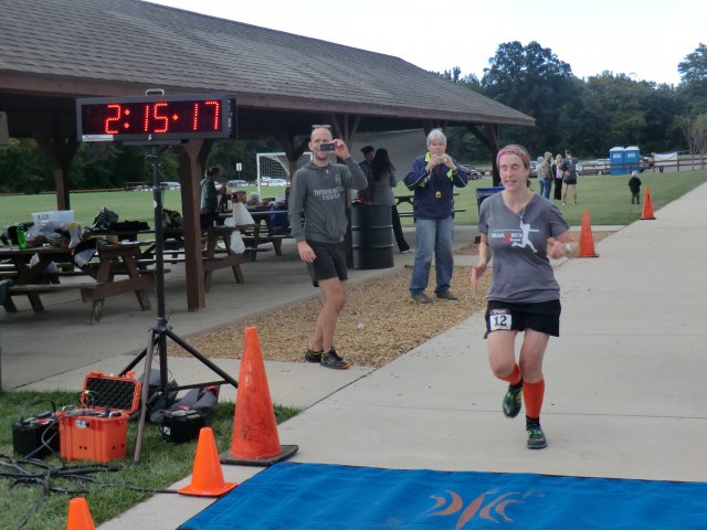 Action from the Finish Line of Crazy Legs Half Marathon