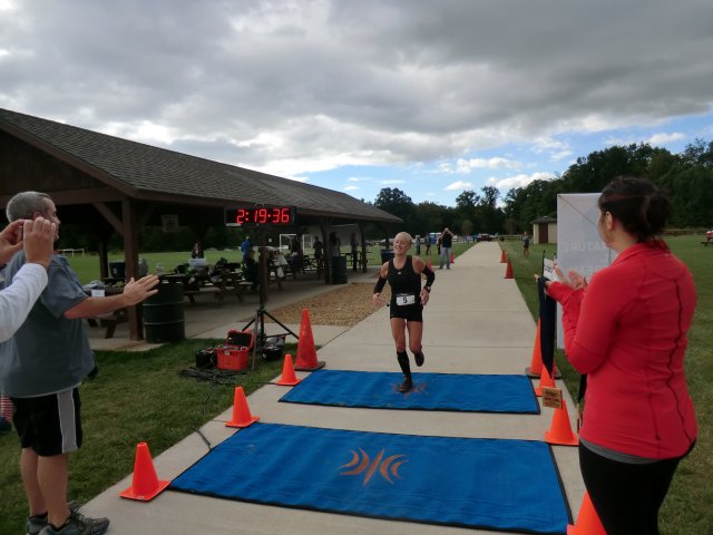 Action from the Finish Line of Crazy Legs Half Marathon