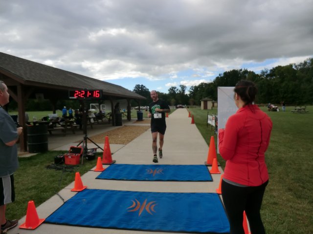 Action from the Finish Line of Crazy Legs Half Marathon