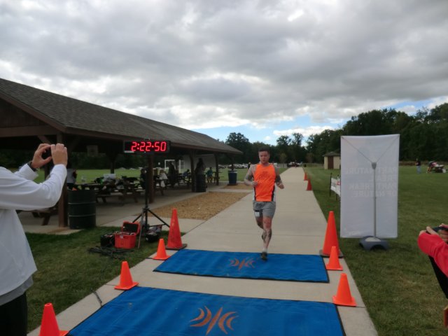 Action from the Finish Line of Crazy Legs Half Marathon
