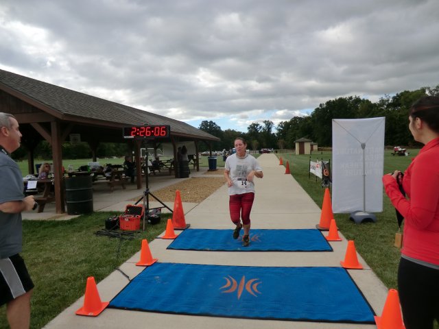 Action from the Finish Line of Crazy Legs Half Marathon