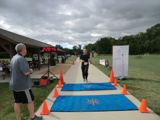 Action from the Finish Line of Crazy Legs Half Marathon