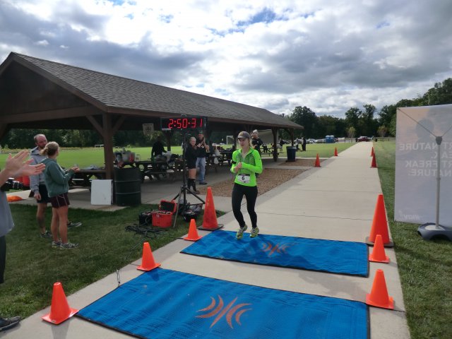 Action from the Finish Line of Crazy Legs Half Marathon