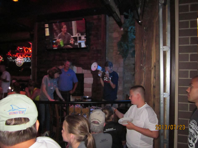 Post-race award ceremony at Mo Dailey's