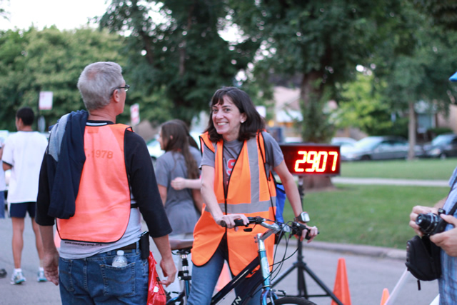 Thrills at the finish of the Chicago Full Moon 5-Km