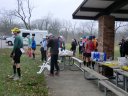 Participants gather for the 8:30 am start of their 50-Km run