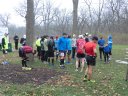 Participants gather for the 9:00 am start of their 25-Km run