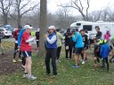 Participants gather for the 9:00 am start of their 25-Km run