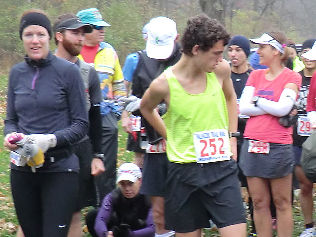 Participants gather for the 9:00 am start of their 25-Km run