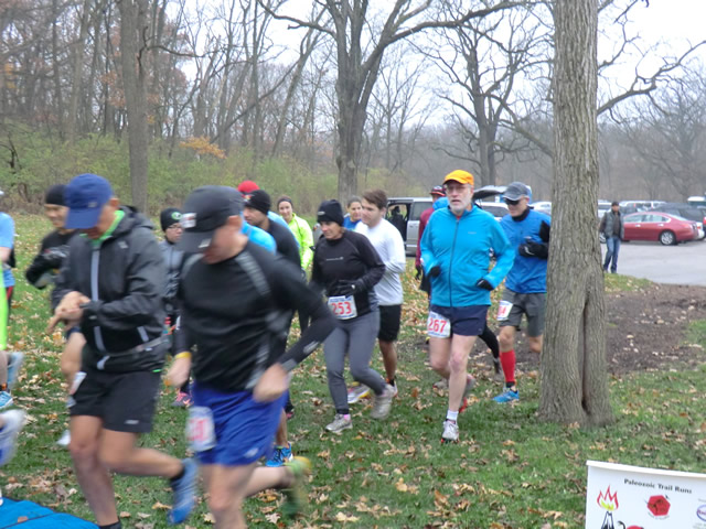 And they're off... Start of the Carboniferous Fall 25-Km