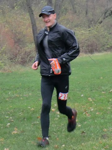 Piotr Janczyk sets off on his second lap of Carboniferous Fall 50-Km