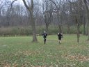 John Kiser completes lap one as Michael Cozza starts lap two of Carboniferous Fall 50-Km