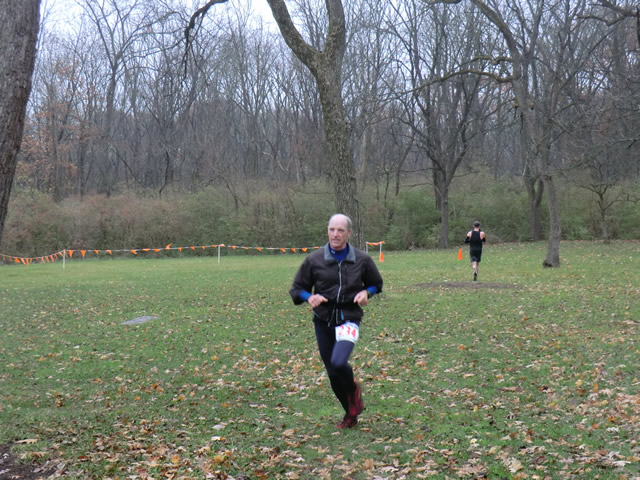 John Kiser completes lap one as Michael Cozza starts lap two of Carboniferous Fall 50-Km