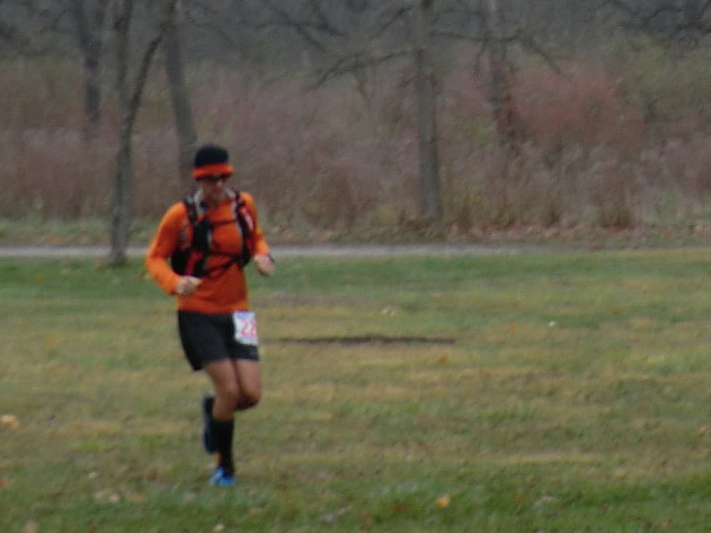 Ron Baker completes lap one then quickly sets out for lap two of Carboniferous Fall 50-Km