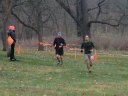 Bruce Spottiswoode leads Jeff Clinton into the finish area of Palos Park Woods-North