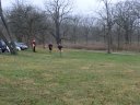 Bruce Spottiswoode leads Jeff Clinton into the finish area of Palos Park Woods-North