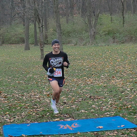 Yutaro Seki charges to the finish 2nd place in his age group of the Paleo-Carb 25-Km