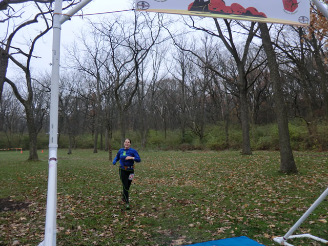 Finishing strong is Susan Smock of Paleo-Carb 25-Km