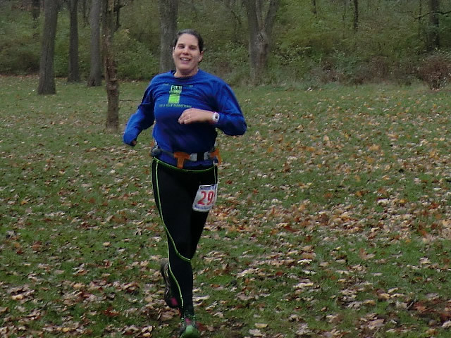 Finishing strong is Susan Smock of Paleo-Carb 25-Km