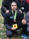 A triumphant photo-op for Chi City Running Club at Paleozoic Trail Runs - Carboniferous Fall!