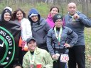 A triumphant photo-op for Chi City Running Club at Paleozoic Trail Runs - Carboniferous Fall!