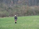After one lap Julie Branden makes a quick trunaround & heads back out on the Paleo-Carb 50-Km trail