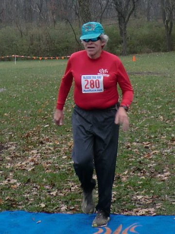 It's 'The Troubadour'... Rich Limacher hits the finish first in his age group!