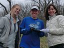 Shelley Cook (center) of Waukegan earns first place fmale overall in the Paleo-Carb 50-Km!