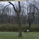 Erin Bockelman and Gregory Butler in tandem, make the finish of Carboniferous Fall 50-Km!