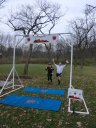 Erin Bockelman and Gregory Butler in tandem, make the finish of Carboniferous Fall 50-Km!