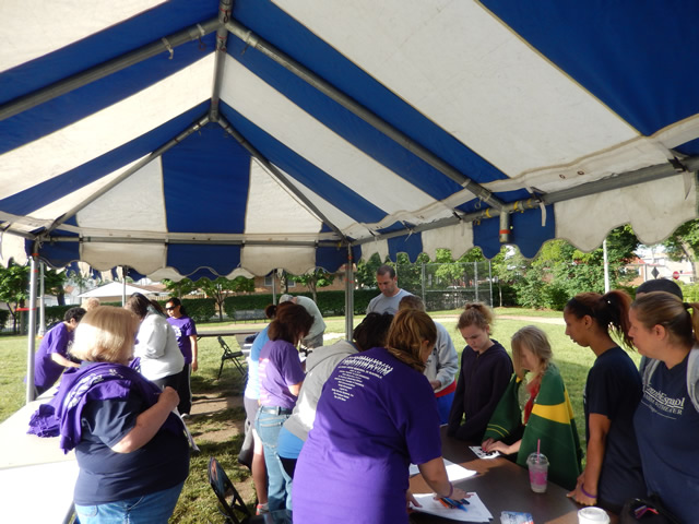 Volunteers Manage Runner Registration and Check-in : Saturday June 14th, 2014