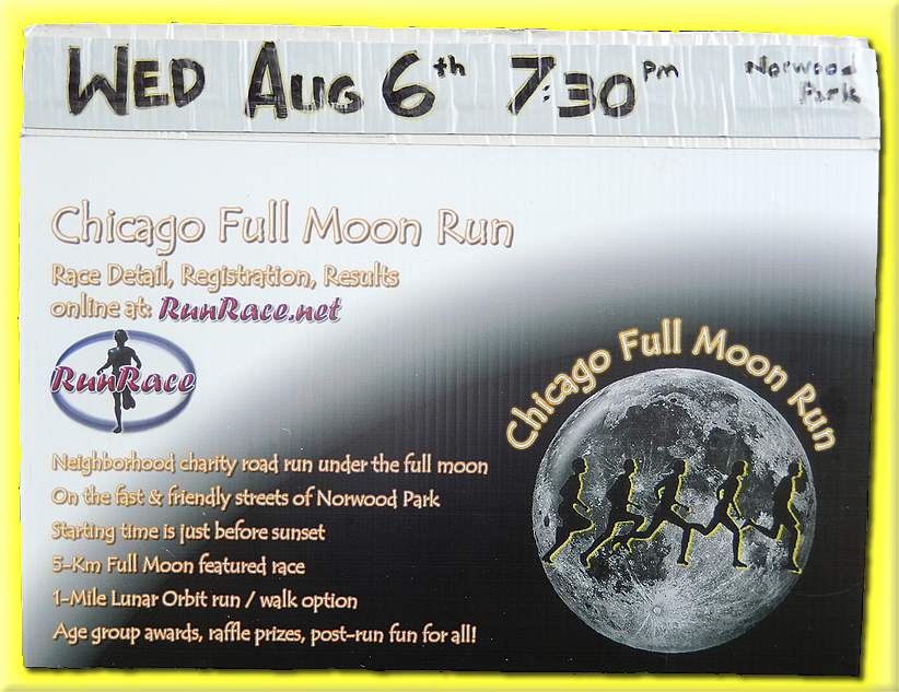 3rd Annual Chicago Full Moon Run - Wednesday August 6th - 7:30