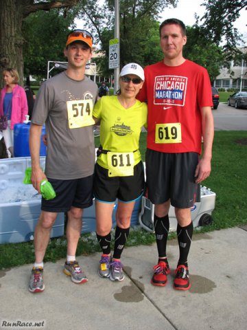 Pre-race gathering of runners and volunteers
