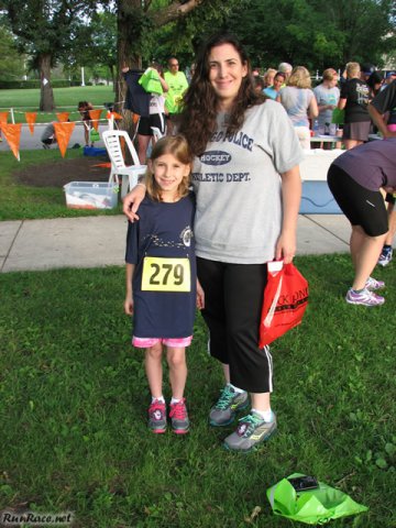 Pre-race gathering of runners and volunteers