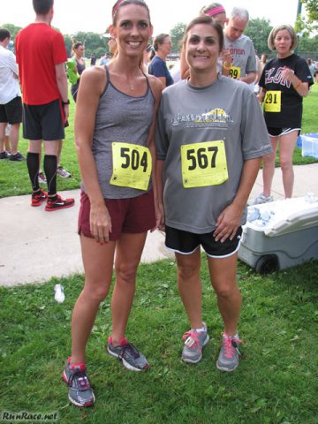 Pre-race gathering of runners and volunteers