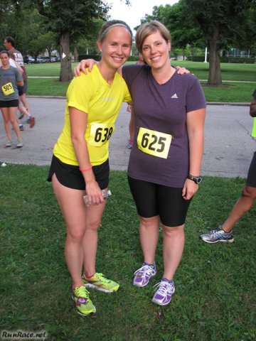 Pre-race gathering of runners and volunteers