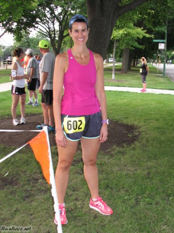 Pre-race gathering of runners and volunteers
