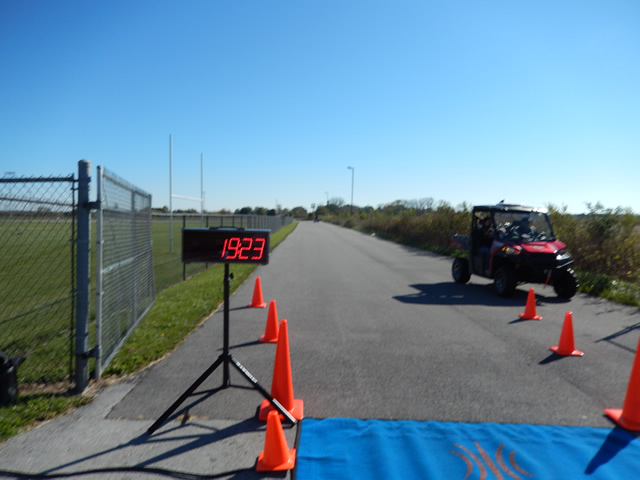 Action from the Finish Line of Hoosier Burn Camp 5K Run : Saturday October 4, 2014