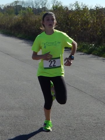 Action from the Finish Line of Hoosier Burn Camp 5K Run : Saturday October 4, 2014